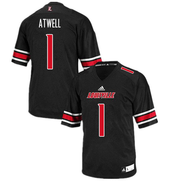 Men #1 Tutu Atwell Louisville Cardinals College Football Jerseys Sale-Black
